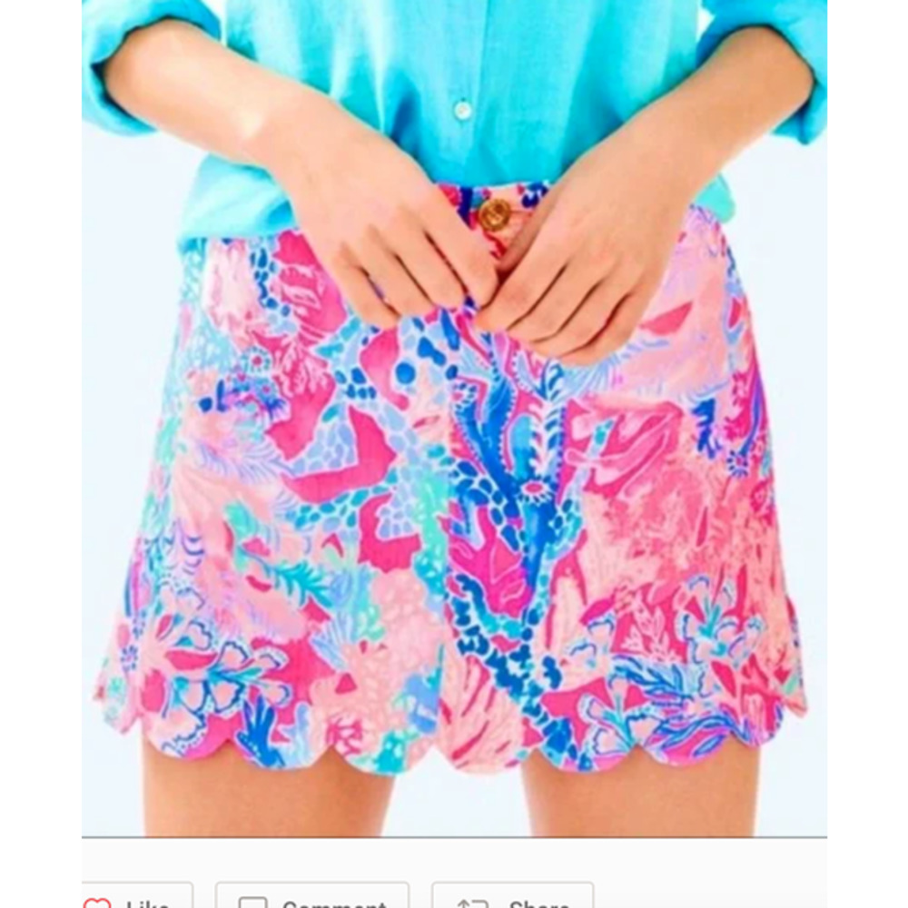 Lilly Pulitzer Pink and Blue Mini Skirt